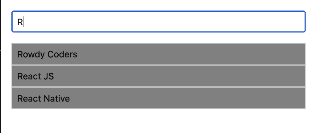 Building a TypeHead component in React